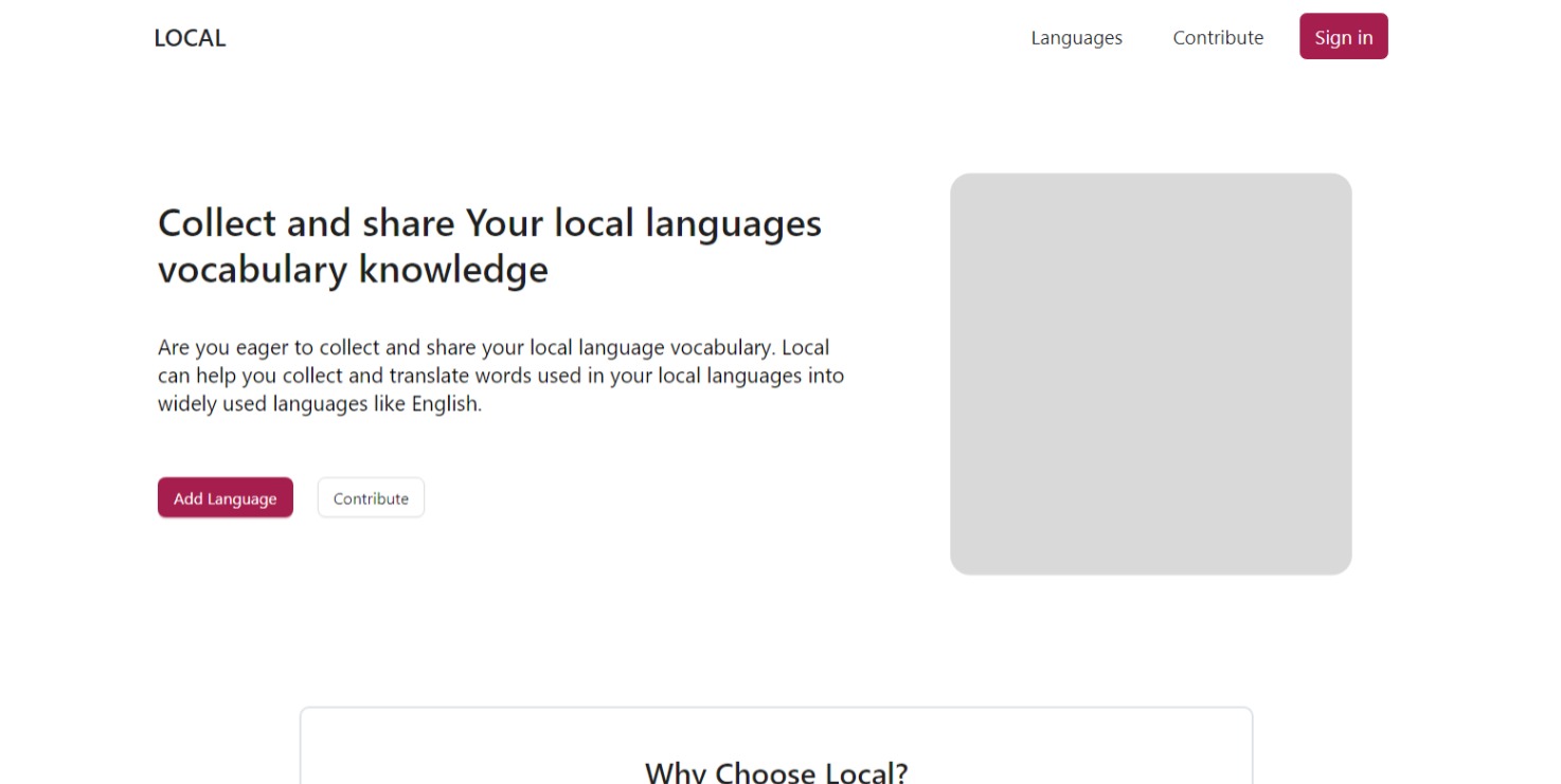 Local Languages